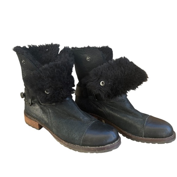 Matt Bernson Tundra Womens Booots Size 7.5 Black Leather - Picture 6 of 10